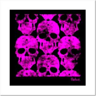 Skulls Convene in Magenta by Blackout Design Posters and Art